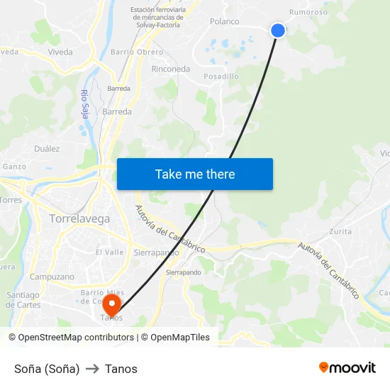 Soña (Soña) to Tanos map