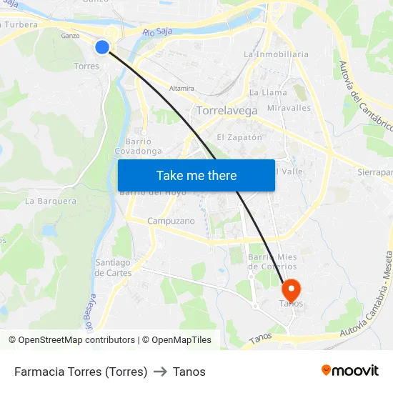 Farmacia Torres (Torres) to Tanos map