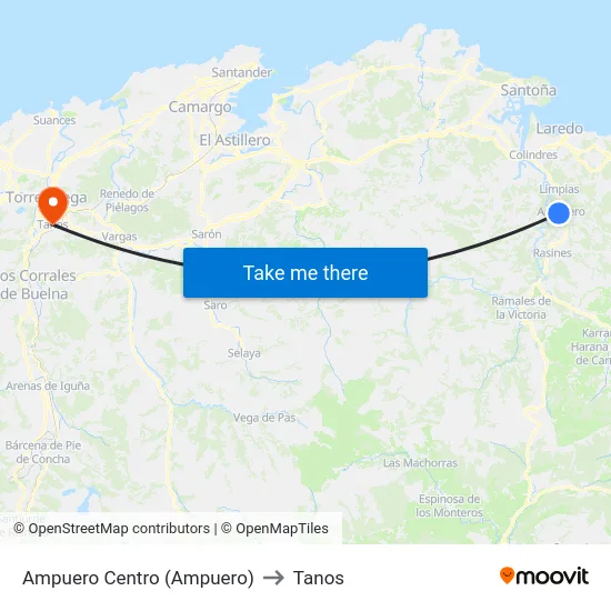 Ampuero Centro (Ampuero) to Tanos map