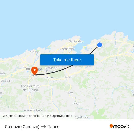 Carriazo (Carriazo) to Tanos map