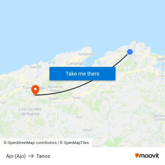 Ajo (Ajo) to Tanos map