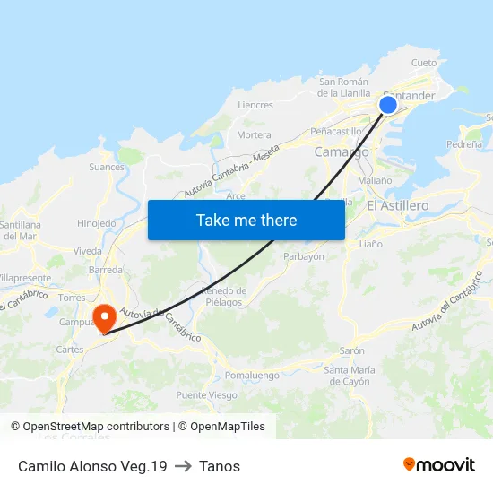 Camilo Alonso Veg.19 to Tanos map