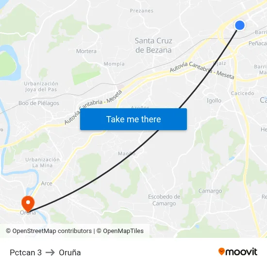 Pctcan 3 to Oruña map