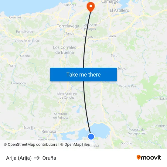 Arija (Arija) to Oruña map