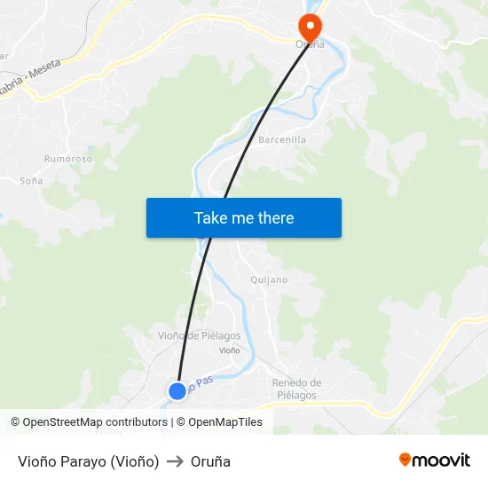 Vioño Parayo (Vioño) to Oruña map