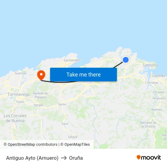 Antiguo Ayto (Arnuero) to Oruña map