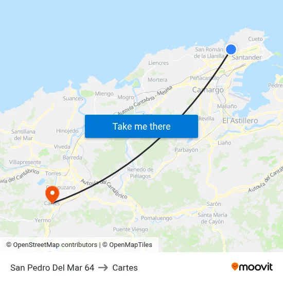 San Pedro Del Mar 64 to Cartes map