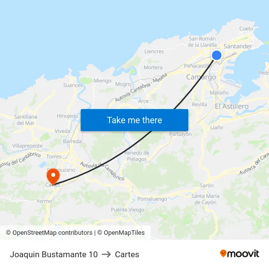 Joaquin Bustamante 10 to Cartes map