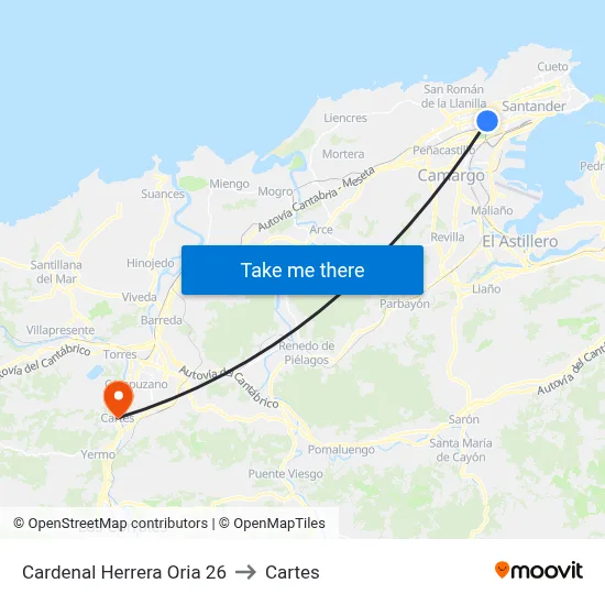 Cardenal Herrera Oria 26 to Cartes map