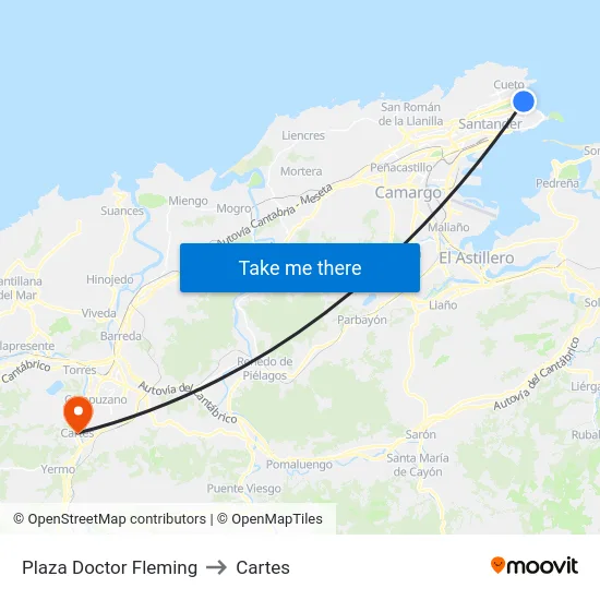 Plaza Doctor Fleming to Cartes map