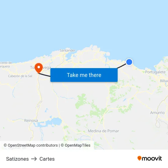 Satizones to Cartes map