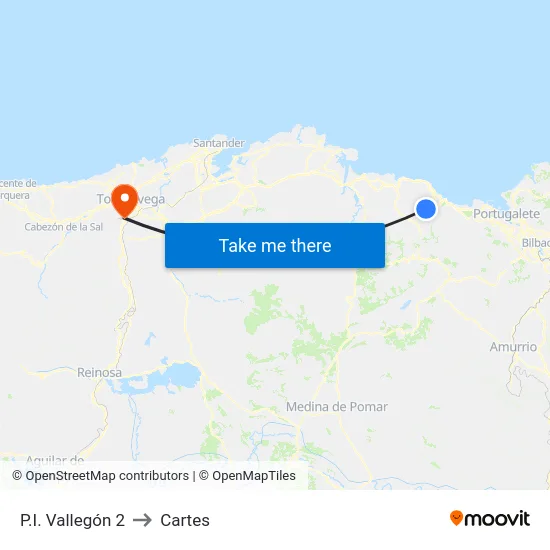P.I. Vallegón 2 to Cartes map