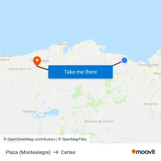 Plaza (Montealegre) to Cartes map