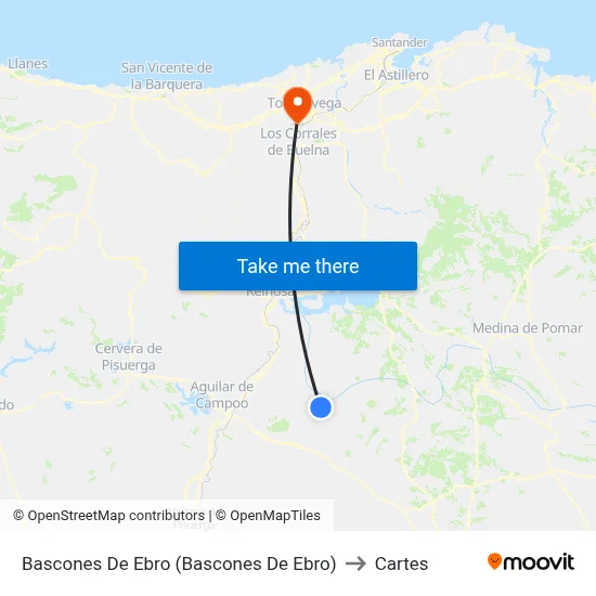 Bascones De Ebro (Bascones De Ebro) to Cartes map