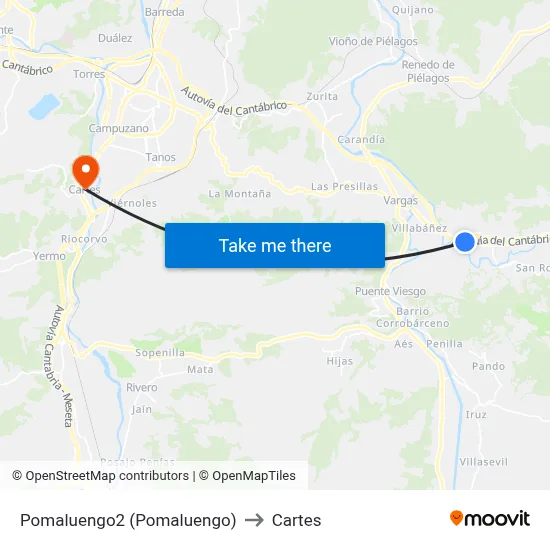 Pomaluengo2 (Pomaluengo) to Cartes map