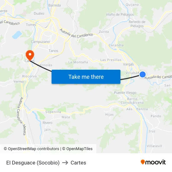 El Desguace (Socobio) to Cartes map