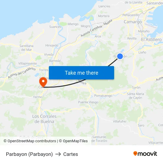 Parbayon (Parbayon) to Cartes map