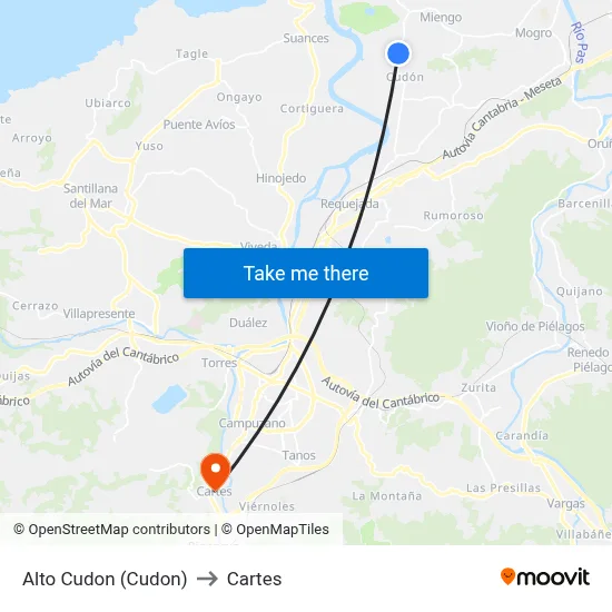 Alto Cudon (Cudon) to Cartes map
