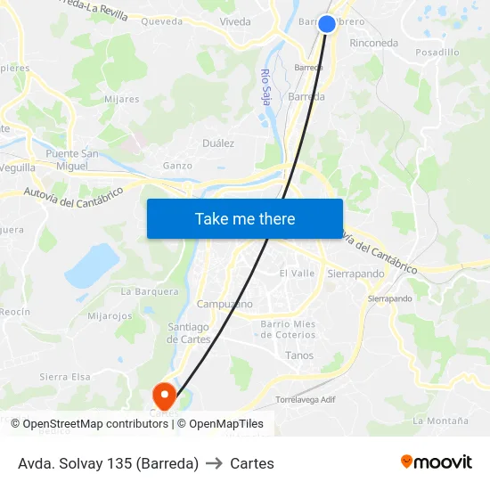 Avda. Solvay 135 (Barreda) to Cartes map
