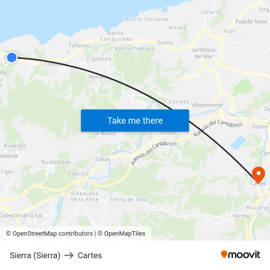 Sierra (Sierra) to Cartes map