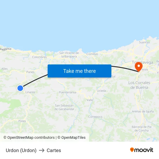 Urdon (Urdon) to Cartes map