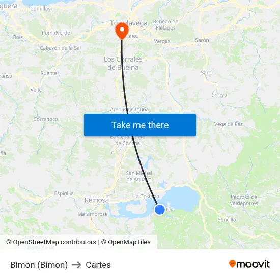 Bimon (Bimon) to Cartes map
