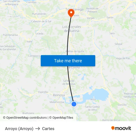 Arroyo (Arroyo) to Cartes map