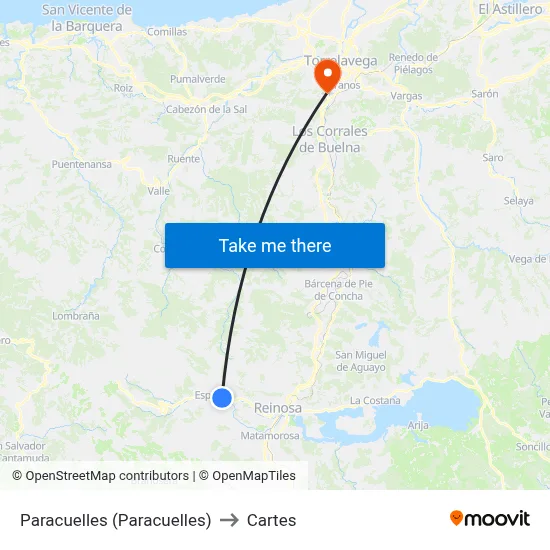 Paracuelles (Paracuelles) to Cartes map