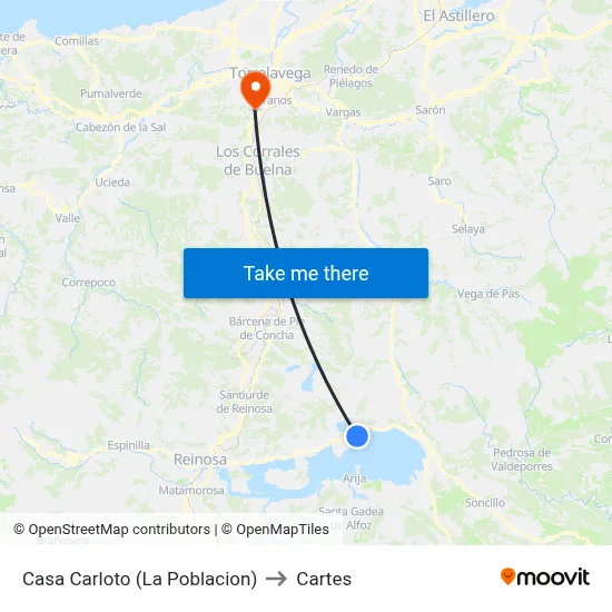 Casa Carloto (La Poblacion) to Cartes map