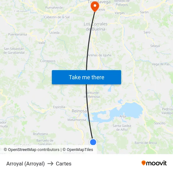 Arroyal (Arroyal) to Cartes map