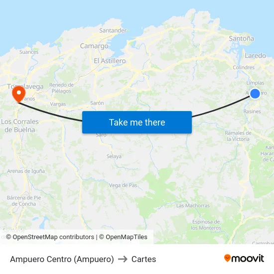 Ampuero Centro (Ampuero) to Cartes map