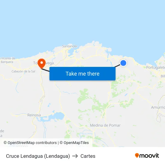 Cruce Lendagua (Lendagua) to Cartes map