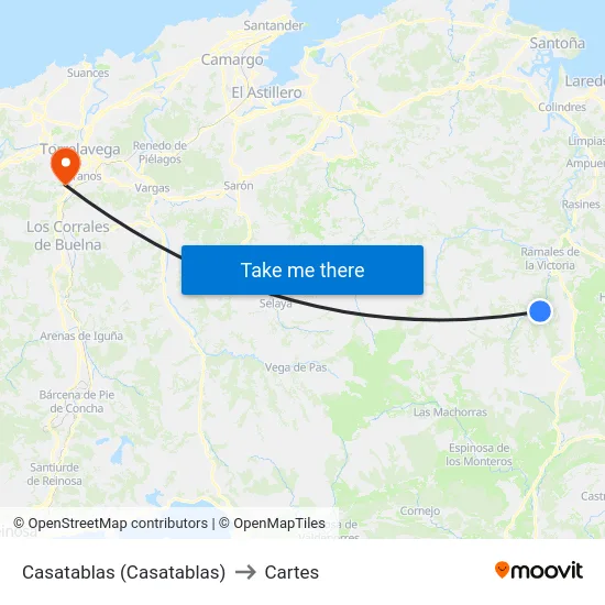 Casatablas (Casatablas) to Cartes map