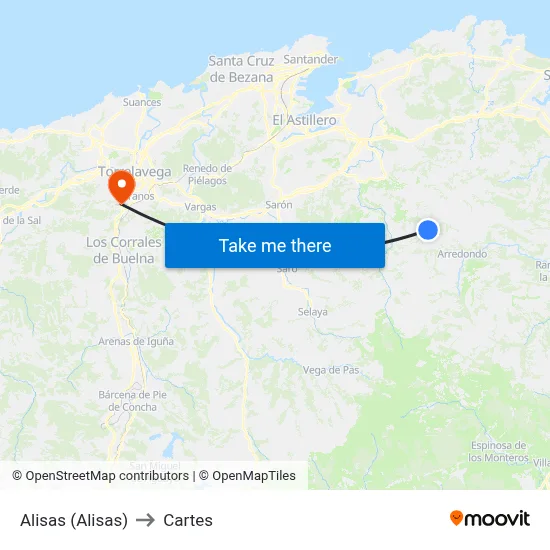 Alisas (Alisas) to Cartes map