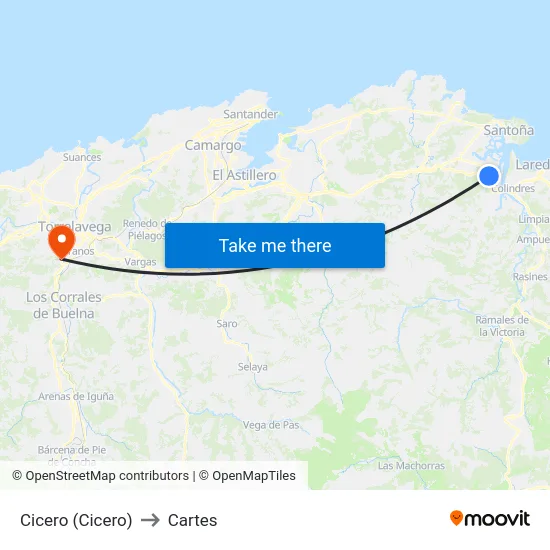 Cicero (Cicero) to Cartes map