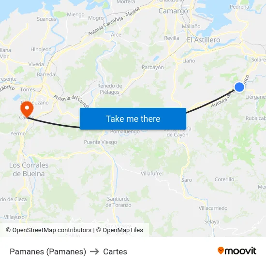 Pamanes (Pamanes) to Cartes map