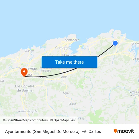 Ayuntamiento (San Miguel De Meruelo) to Cartes map