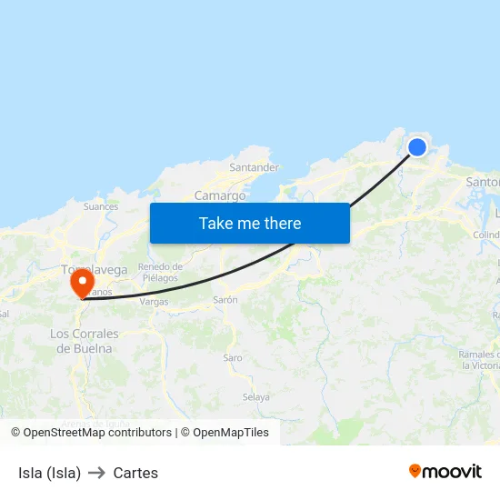 Isla (Isla) to Cartes map