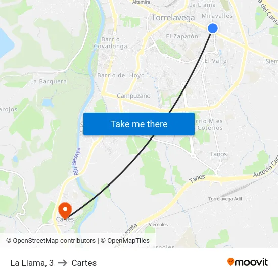 La Llama, 3 to Cartes map