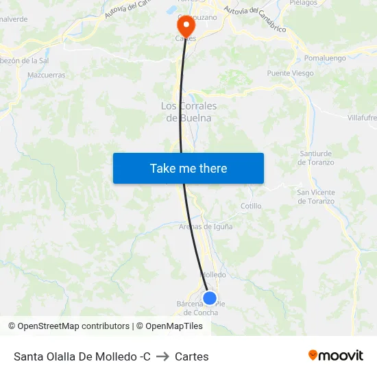 Santa Olalla De Molledo -C to Cartes map