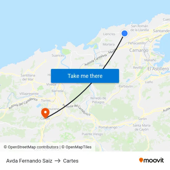 Avda Fernando Saiz to Cartes map