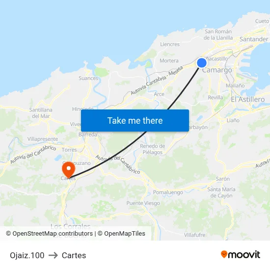 Ojaiz.100 to Cartes map