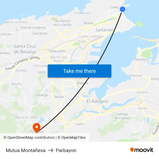 Mutua Montañesa to Parbayon map