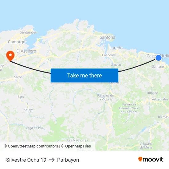 Silvestre Ocha 19 to Parbayon map