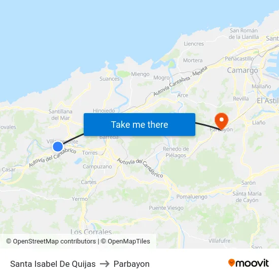 Santa Isabel De Quijas to Parbayon map