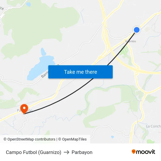 Campo Futbol (Guarnizo) to Parbayon map
