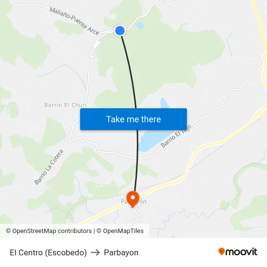 El Centro (Escobedo) to Parbayon map