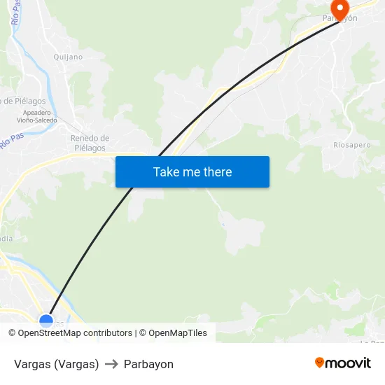 Vargas (Vargas) to Parbayon map