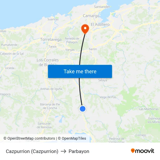 Cazpurrion (Cazpurrion) to Parbayon map