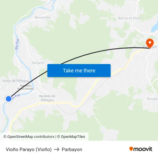 Vioño Parayo (Vioño) to Parbayon map